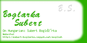 boglarka subert business card